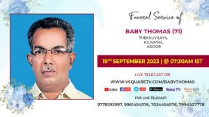 Funeral Service of BABY THOMAS