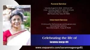 Funeral live streaming Service - Saramma George