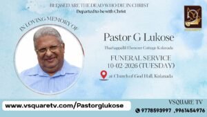 Professional funeral live streaming setup by VSQUARETV with cameras and audio equipment inside a church