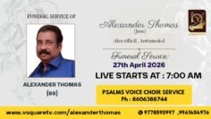Funeral Service of Alexander Thomas in Adoor Kerala